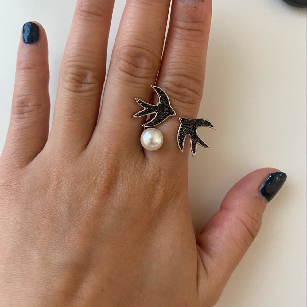 Hefang two birds ring (open ring no size)